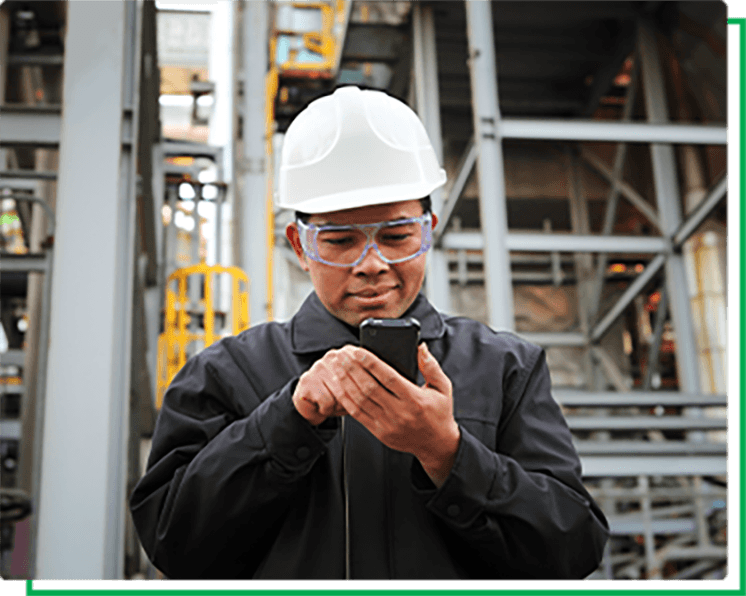 MasterTrak field technician working on equipment